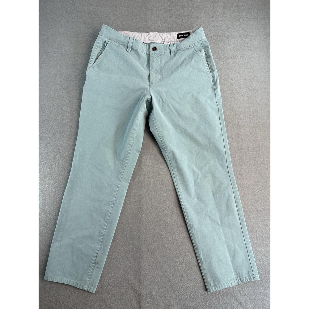 Bonobos Pants Mens 32x30 Green Athletic Fit Chino Twill Tapered Casual